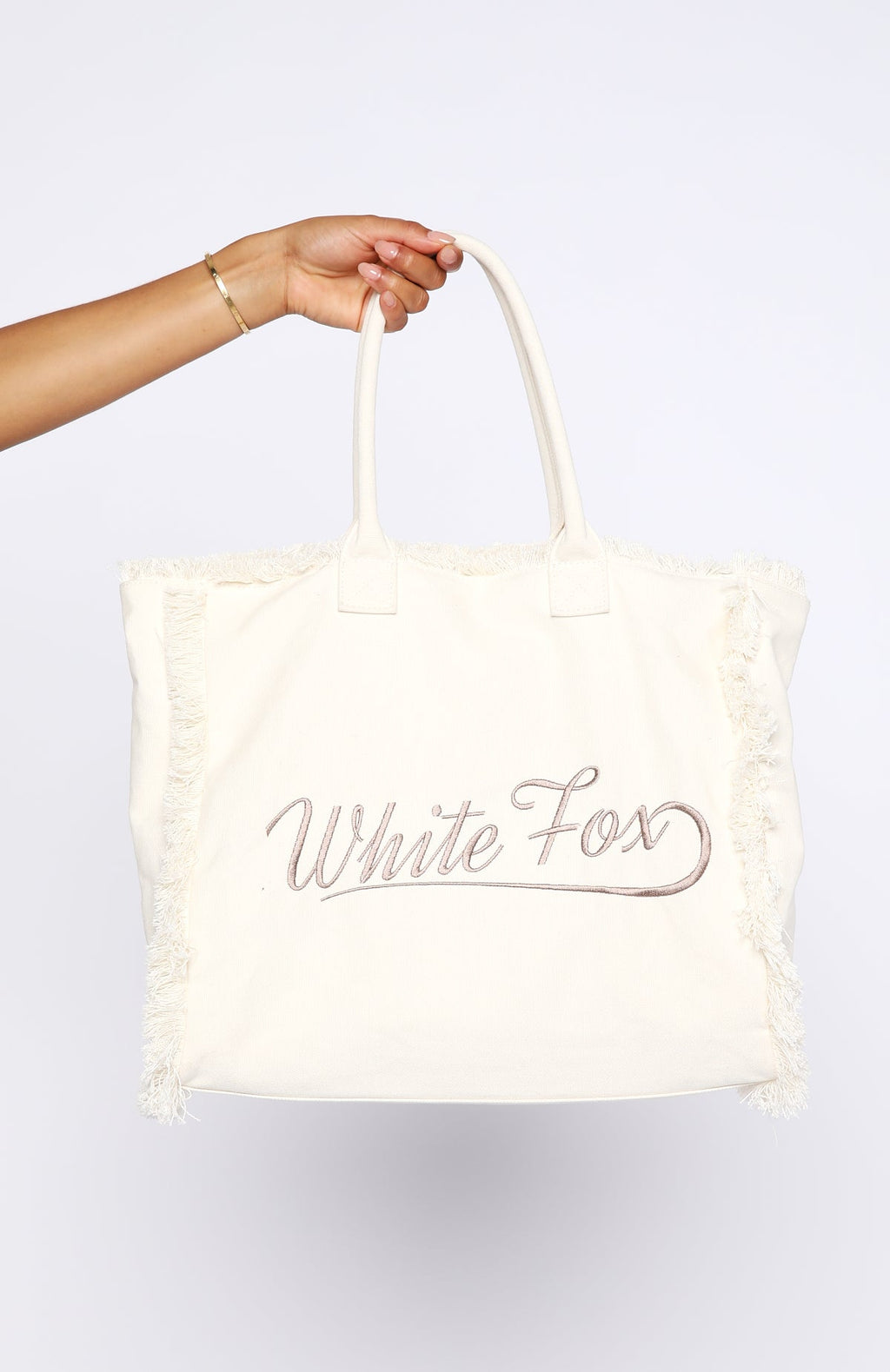 White Fox Addyson Beach Tote Bag Cream