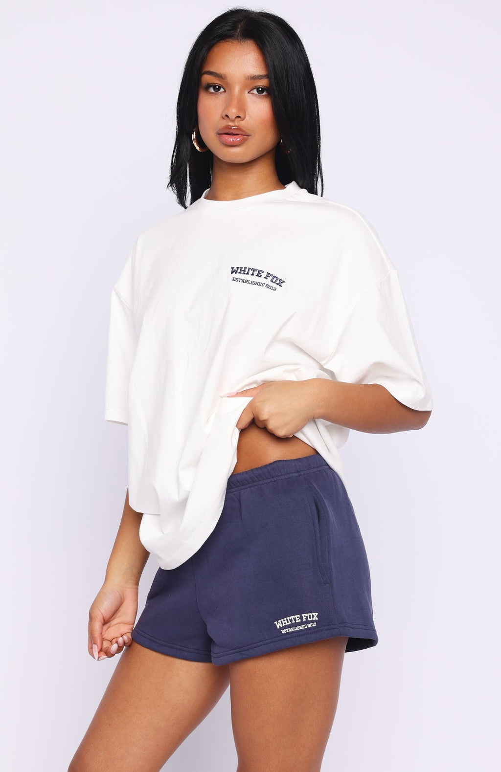 White Fox Can't Miss It Oversized Tee White