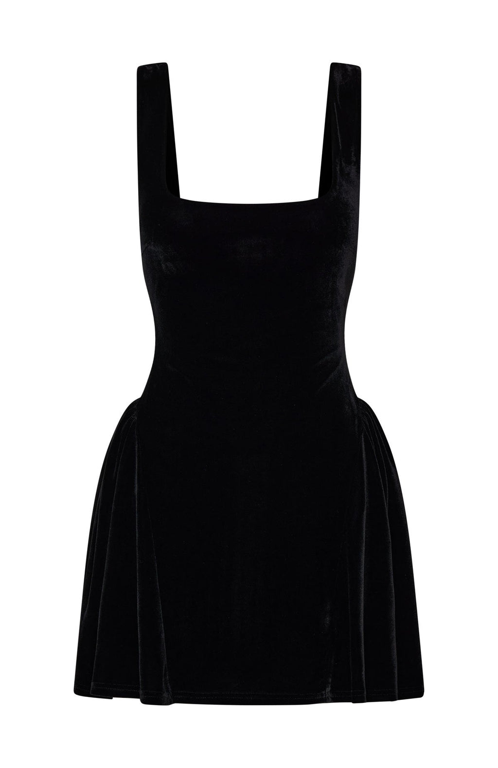 White Fox Midnight In Paris Velvet Mini Dress Black
