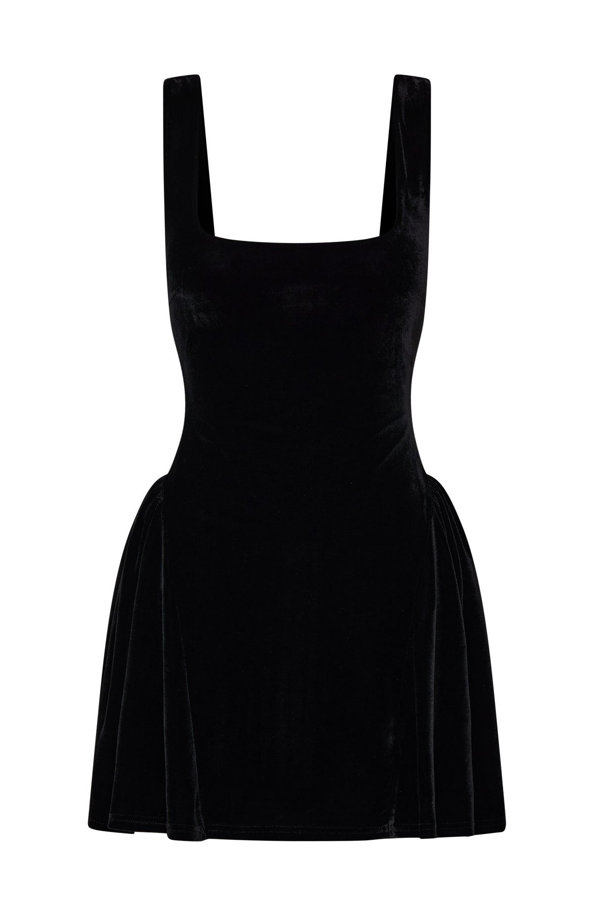 White Fox Midnight In Paris Velvet Mini Dress Black