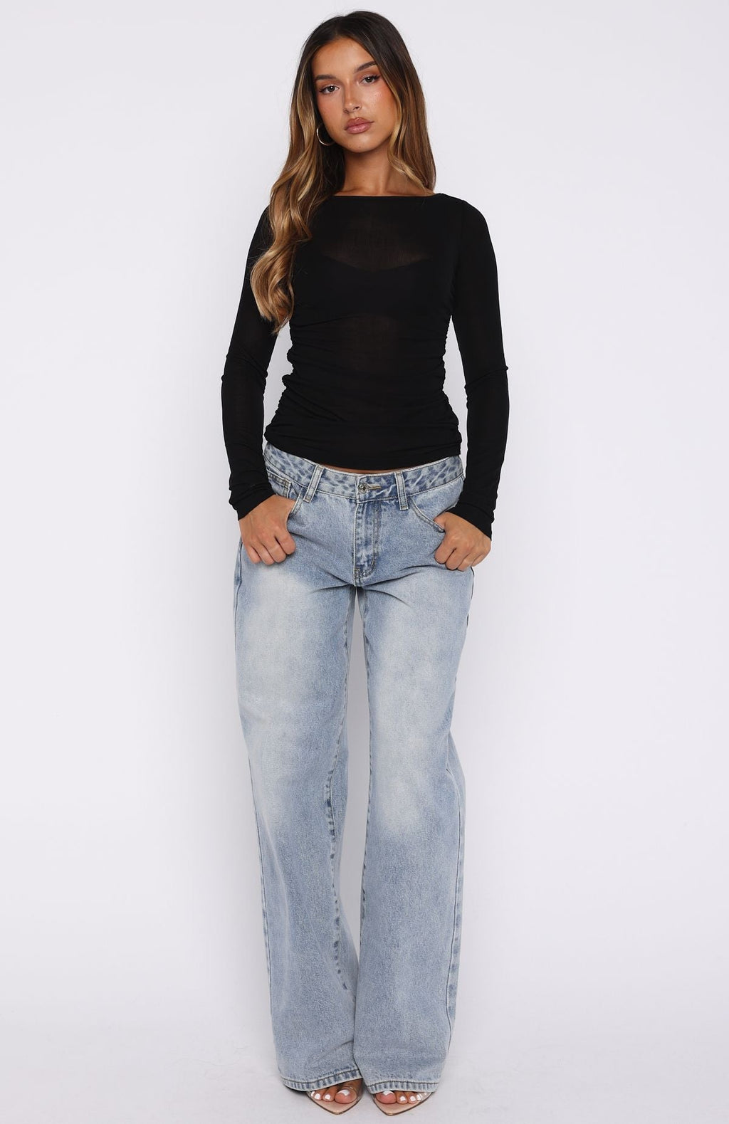 White Fox Never Took Me Serious Long Sleeve Top Black