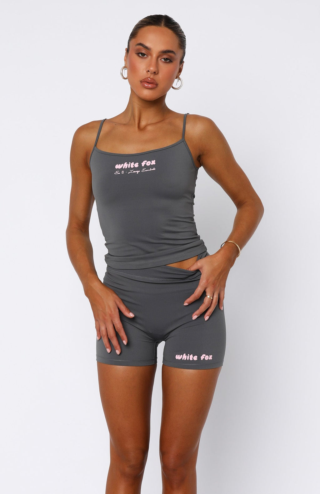 White Fox Era 8 Singlet Slate