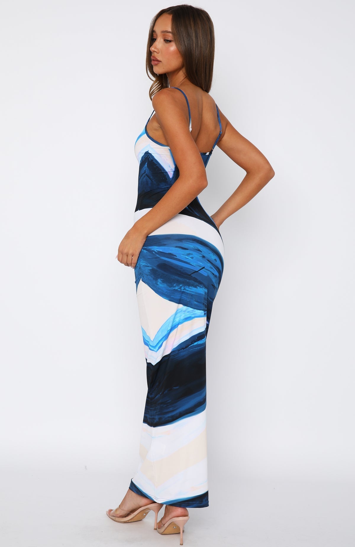 White Fox Feeling The Heat Maxi Dress Midnight Petal