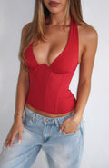 White Fox Hot Girl Halter Bustier Red