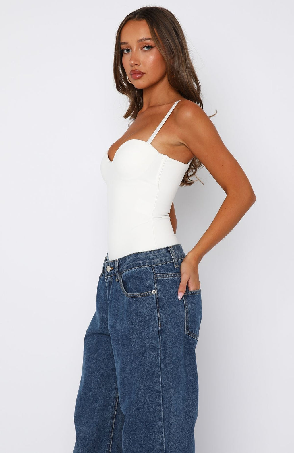 White Fox Stuck To You Bodysuit Off White