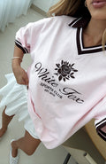 White Fox Along The Way Oversized Jersey Pink
