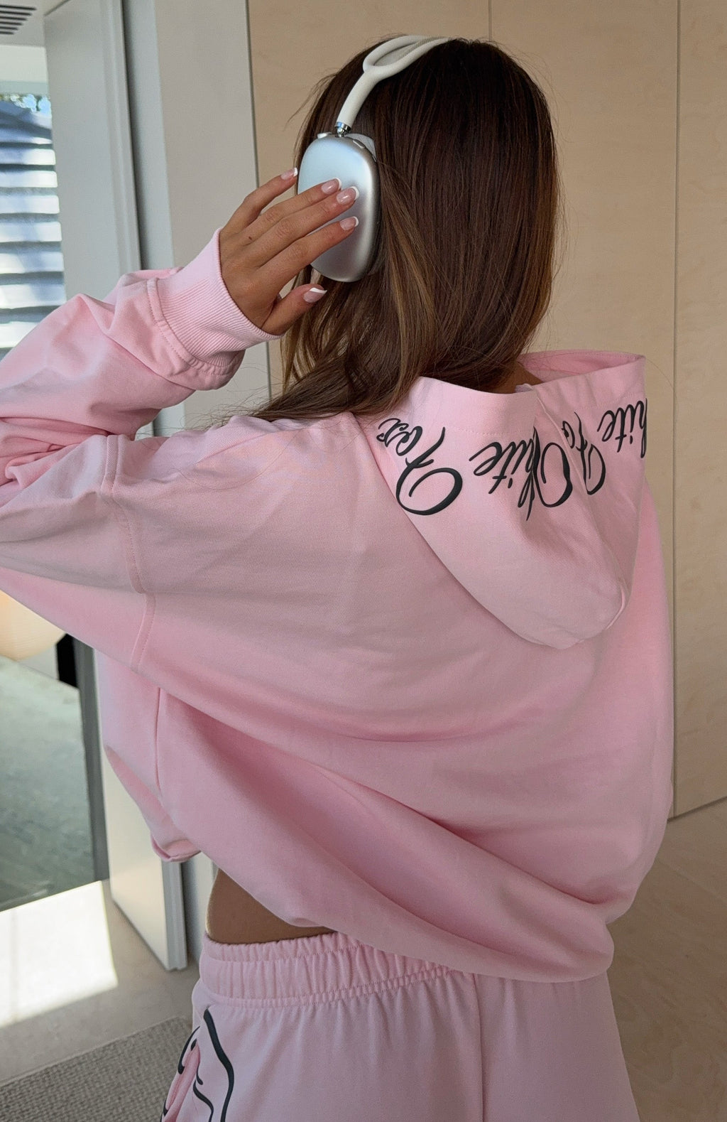 White Fox Lucky Thirteen Shaya Oversized Hoodie Soft Pink