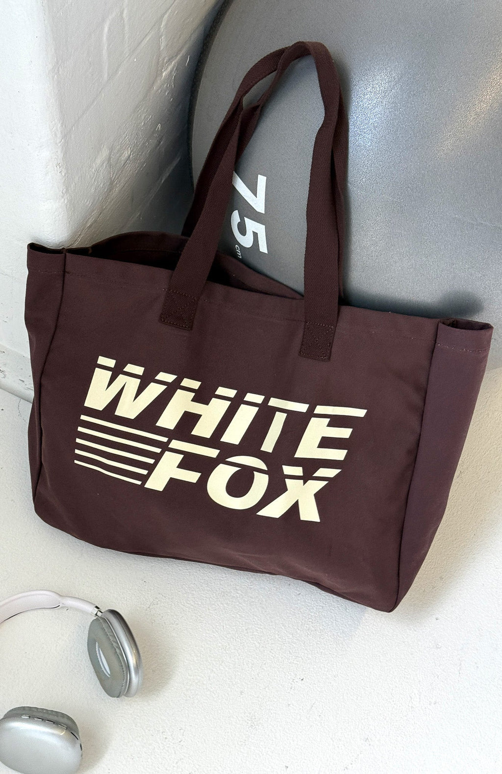 White Fox Hendrix Tote Bag Dark Chocolate