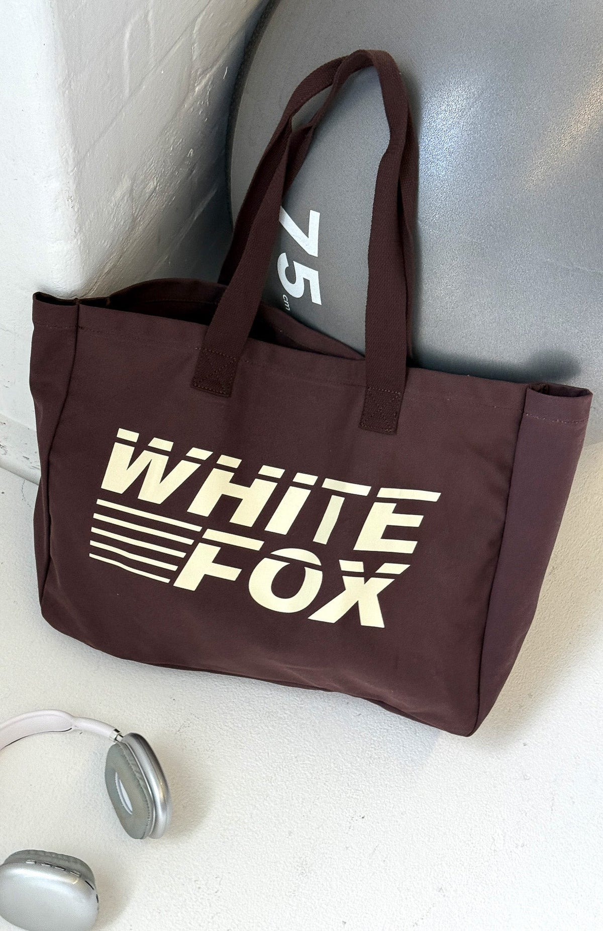 White Fox Hendrix Tote Bag Dark Chocolate