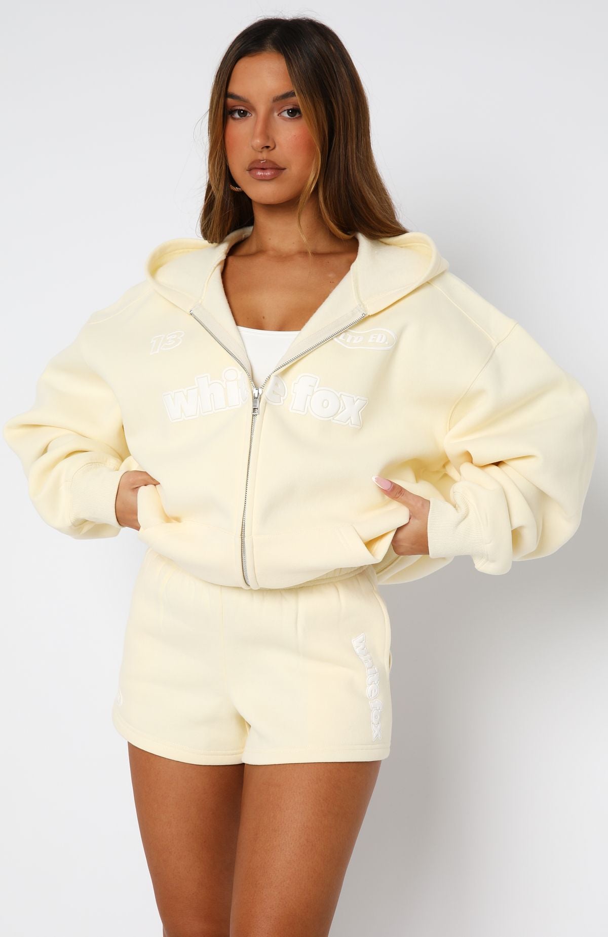 White Fox Ready To Go Lounge Shorts Lemon