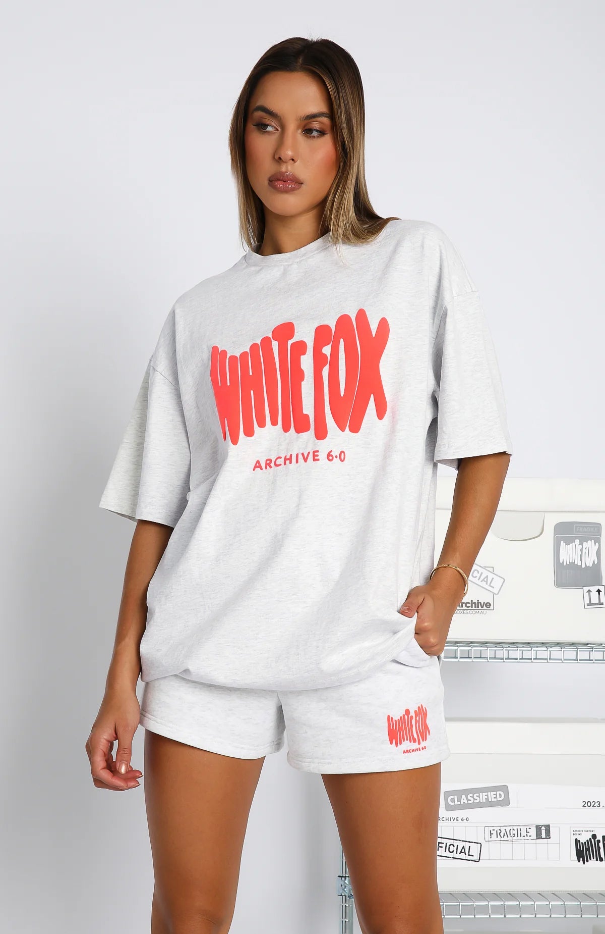 White Fox Archive 6.0 Oversized Tee Cloudburst