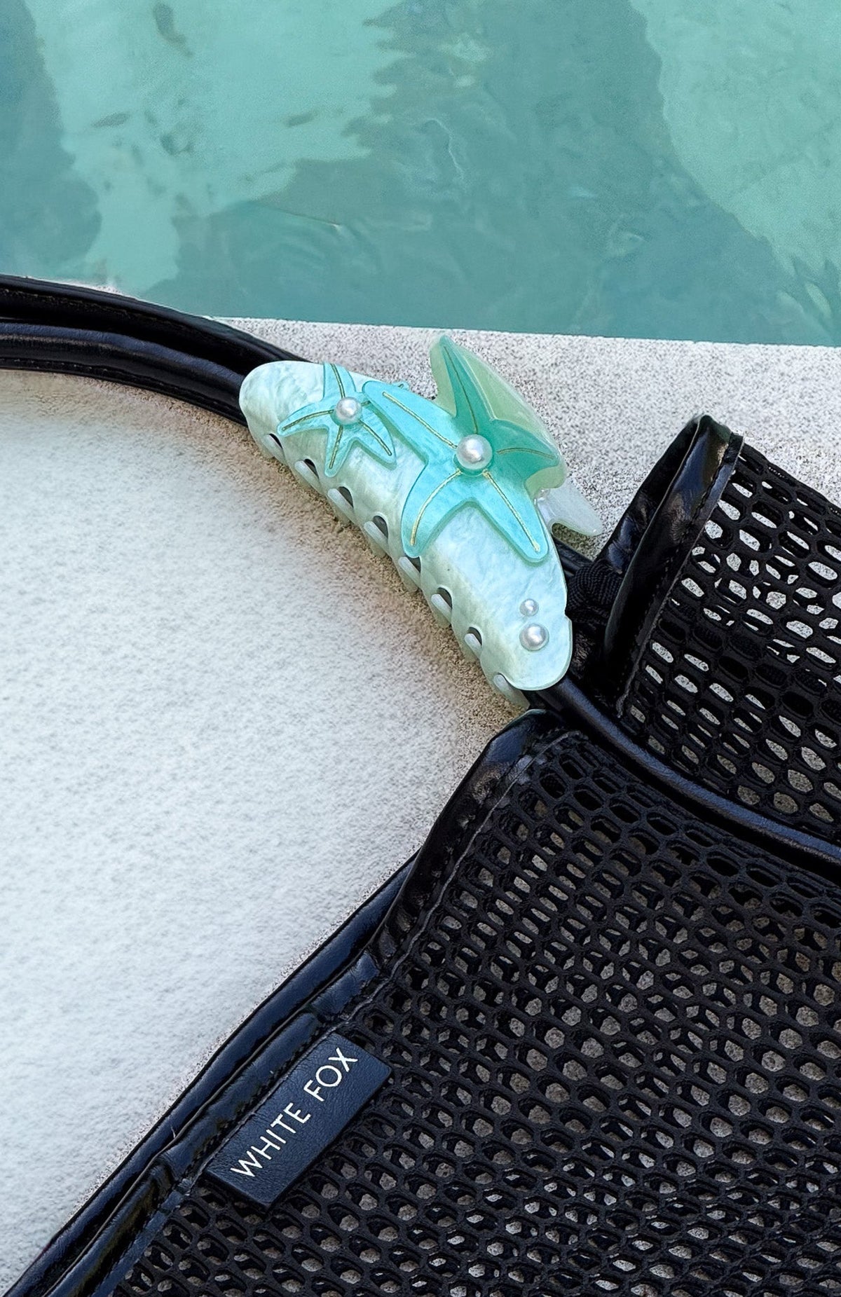 White Fox Egon Hair Clip Aqua