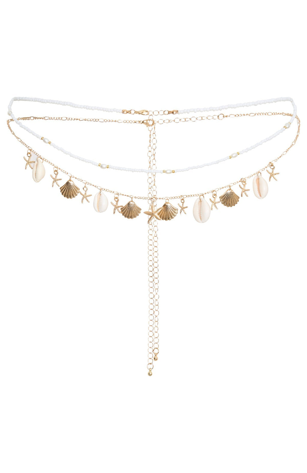 White Fox Cora Body Chain White/Gold