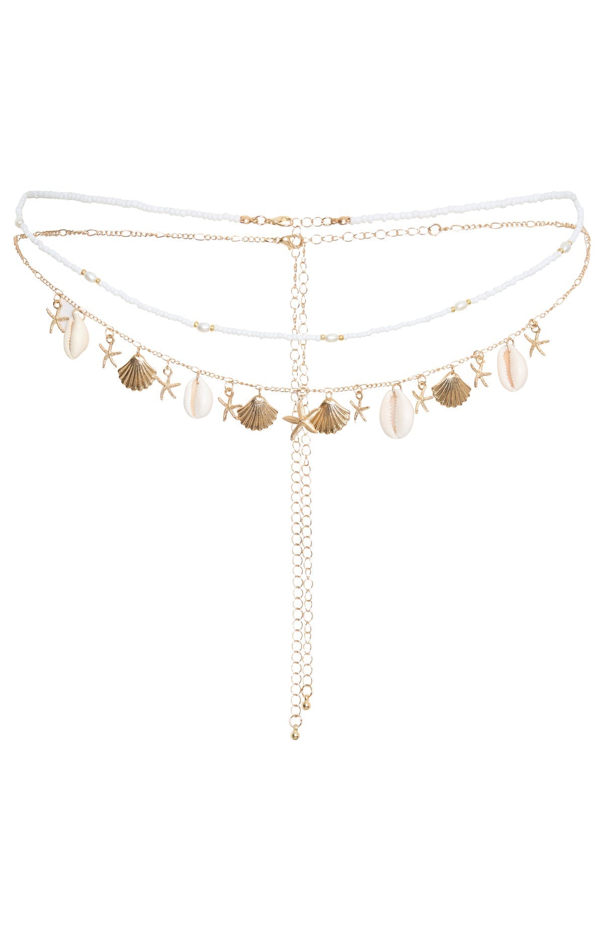 White Fox Cora Body Chain White/Gold