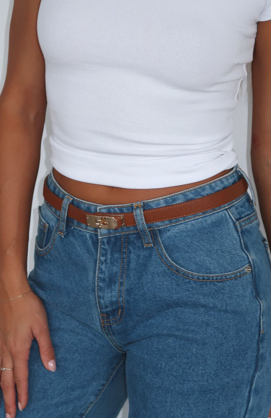 White Fox Zuri Belt Tan