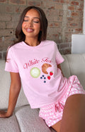 White Fox Breakfast In Bed Pyjama Set Pink