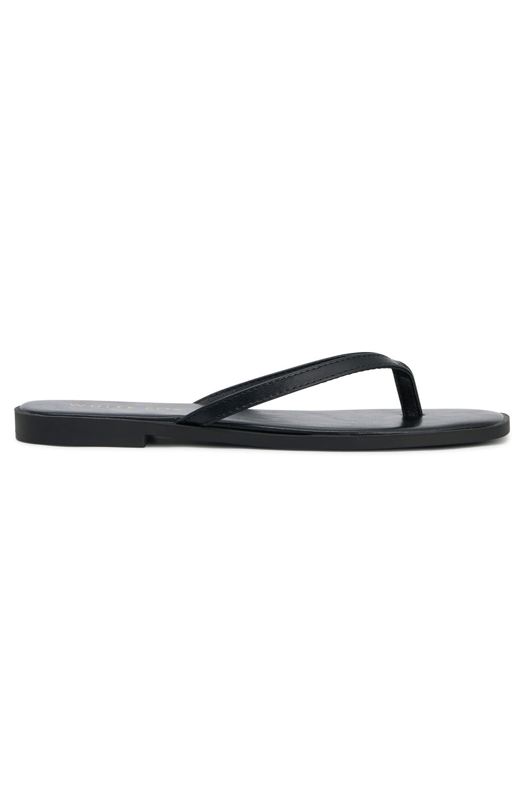 White Fox Breccan Thong Sandals Black