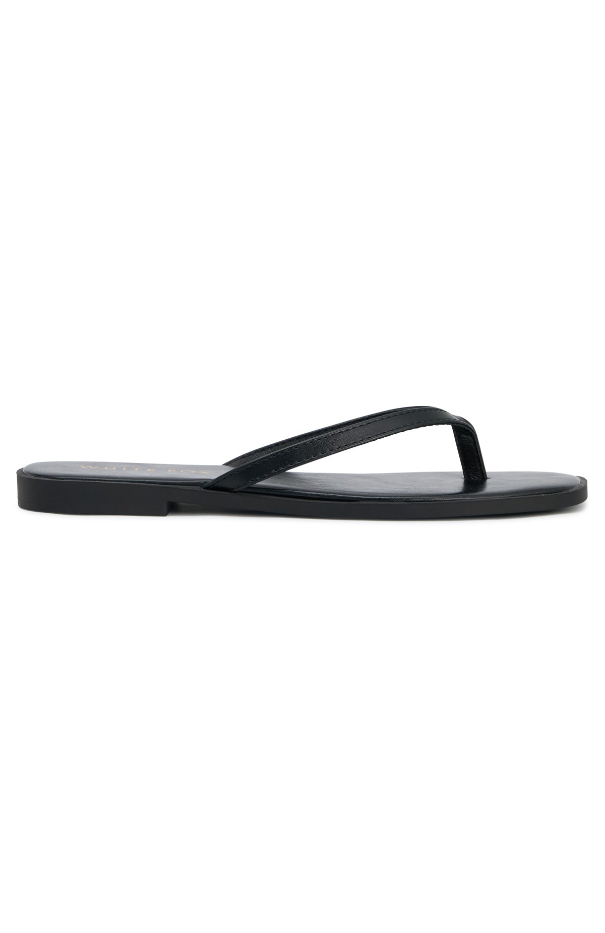 White Fox Breccan Thong Sandals Black