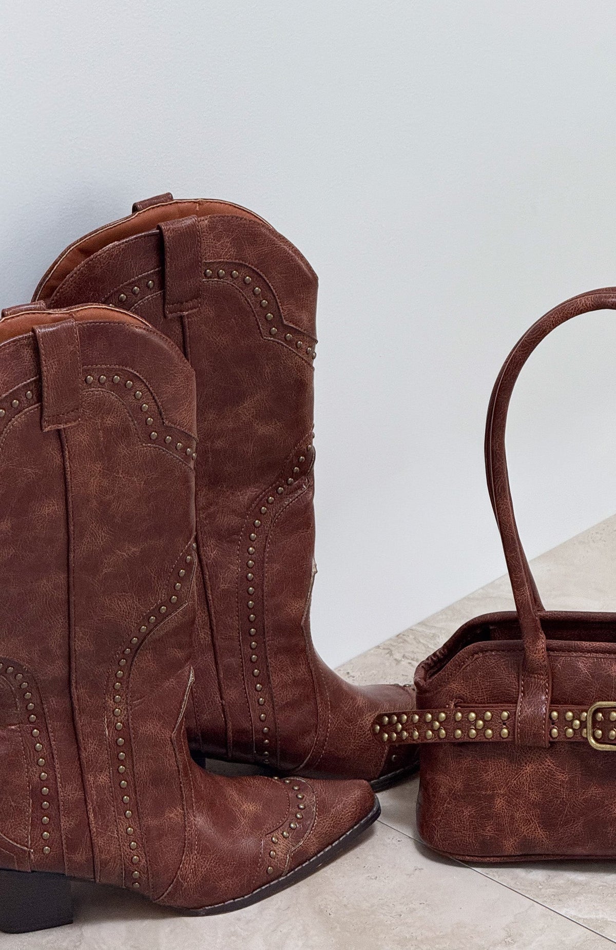 White Fox Sadie Cowboy Boots Vintage Chocolate