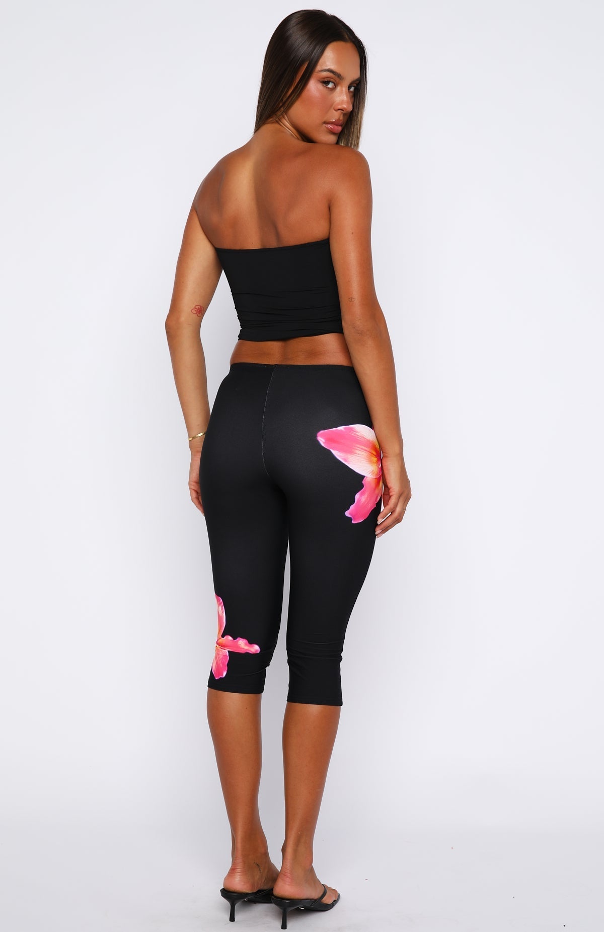 White Fox Call Me Trouble Capri Pants Midnight Blossom