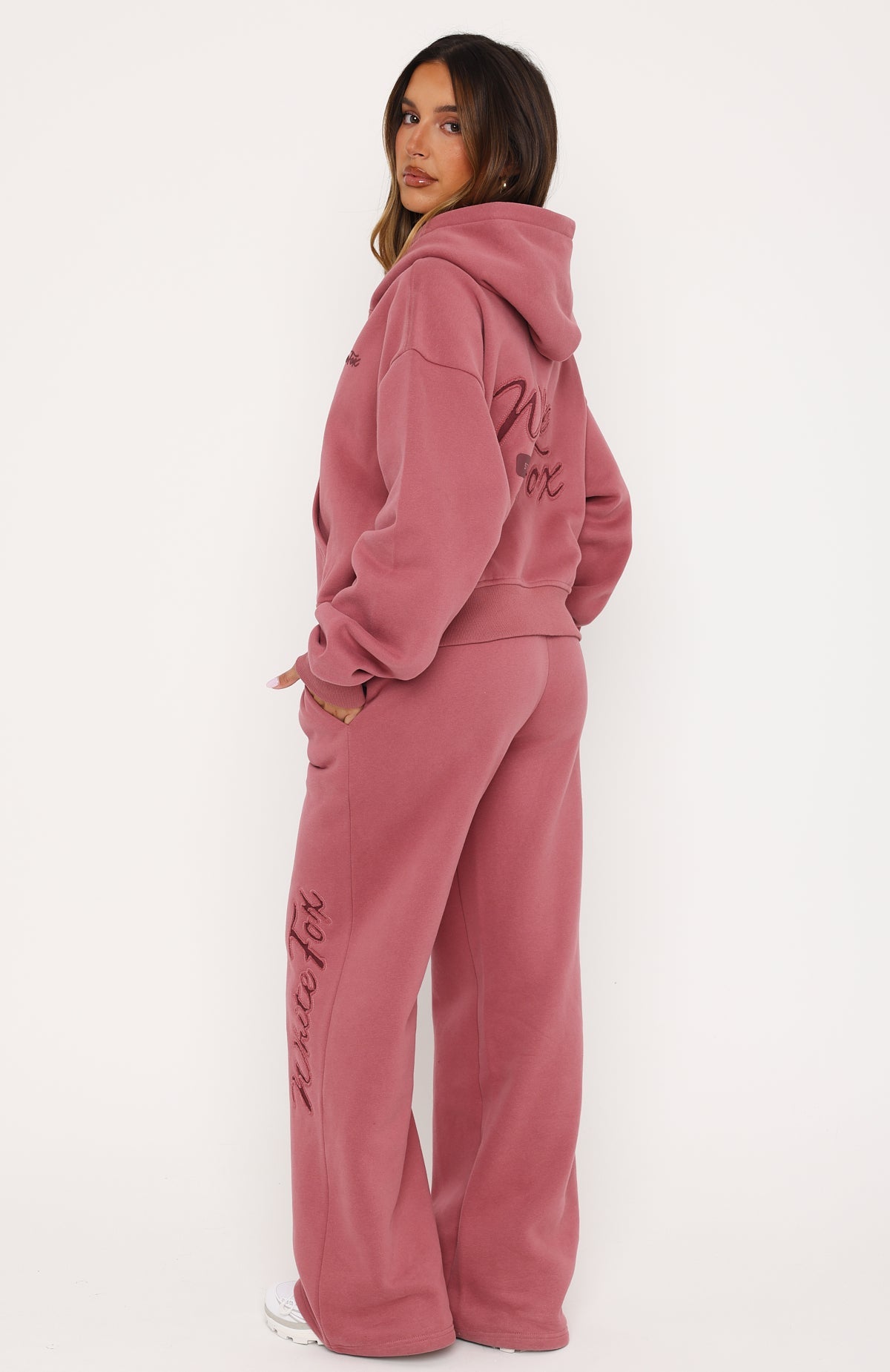 White Fox Studio 17 Willa Wide Leg Sweatpants Dusty Plum