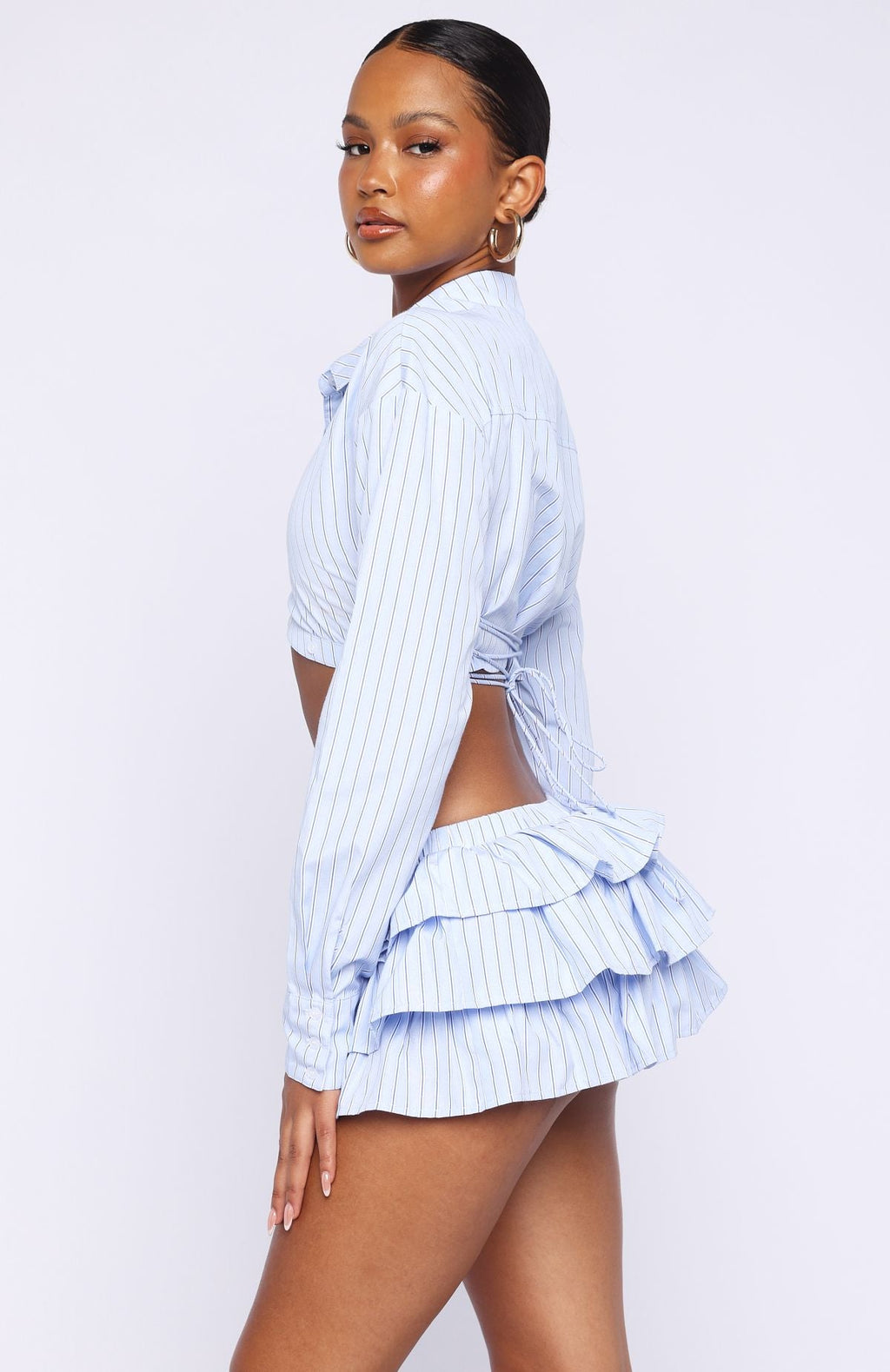 White Fox Lightening Hour Mini Skort Sky Blue
