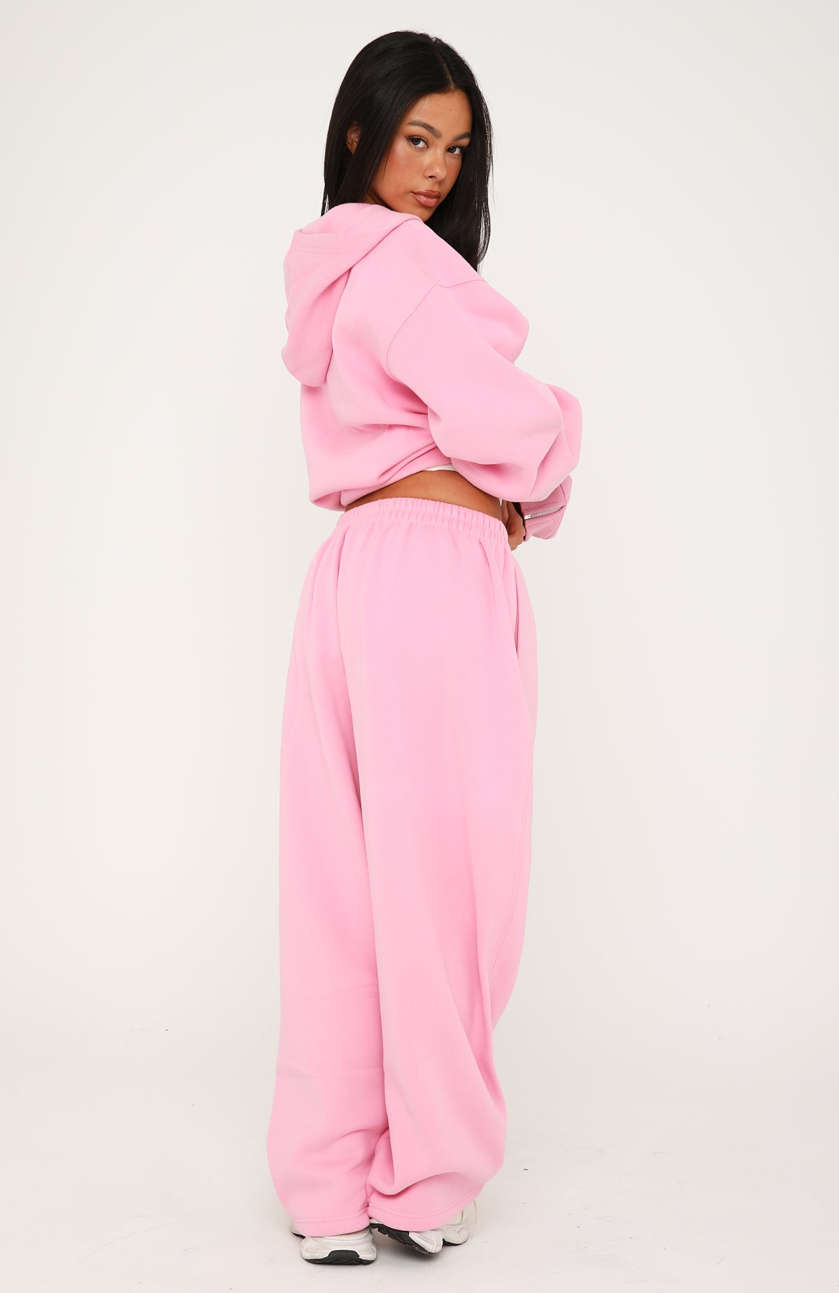White Fox Core Classic Barrel Leg Sweatpants Pink
