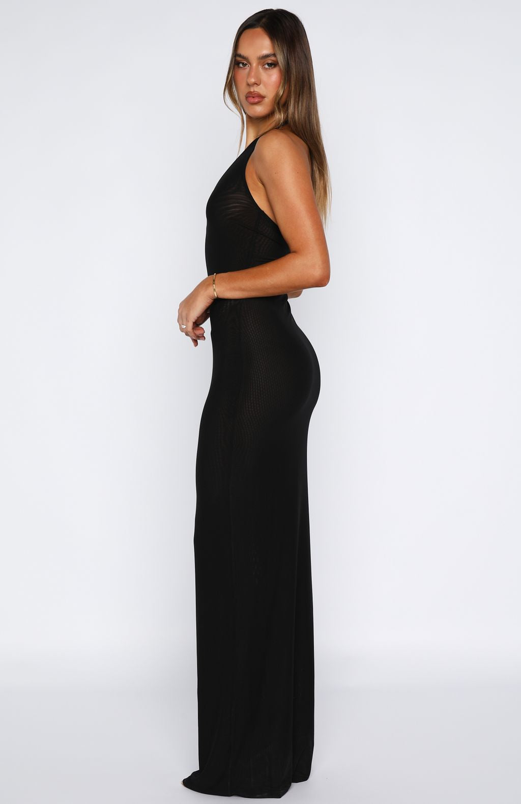 White Fox Bets Are Off Maxi Dress Black