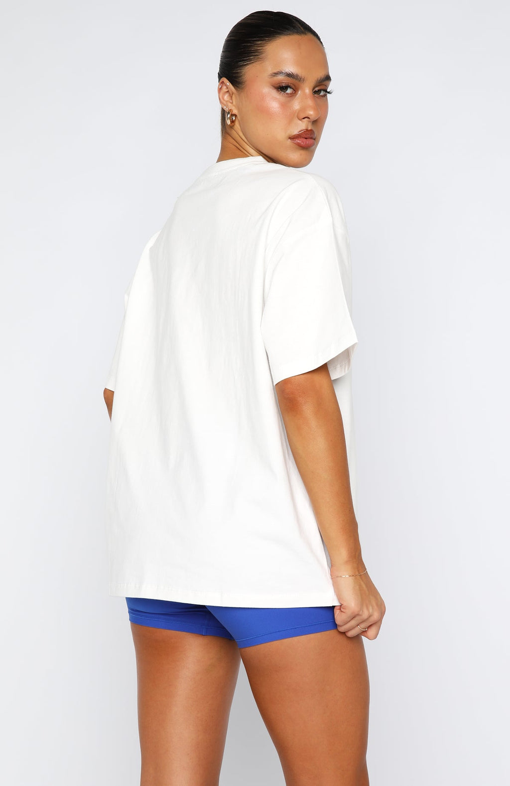White Fox Winning Team Oversized Tee White/Electric Blue