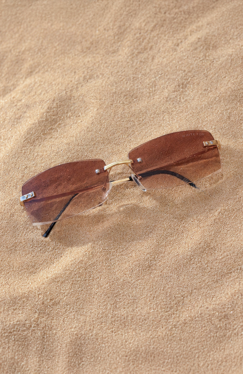 White Fox Ellis Sunglasses Gold/Chocolate