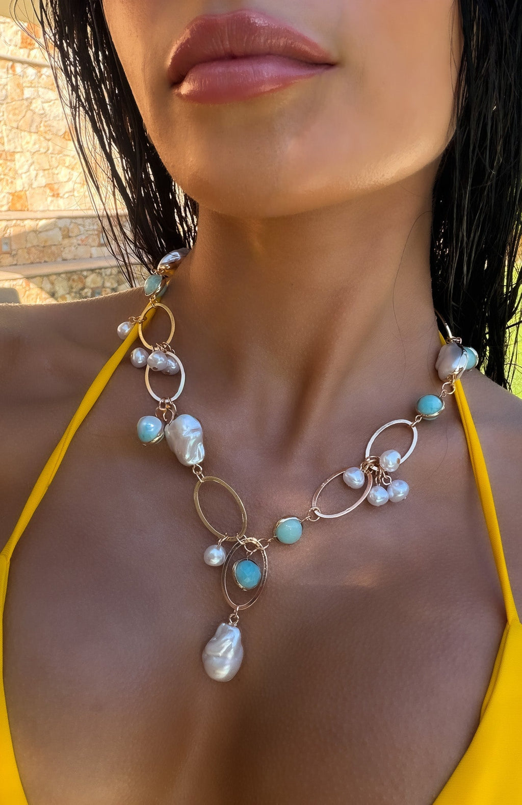 White Fox Borna Necklace Gold