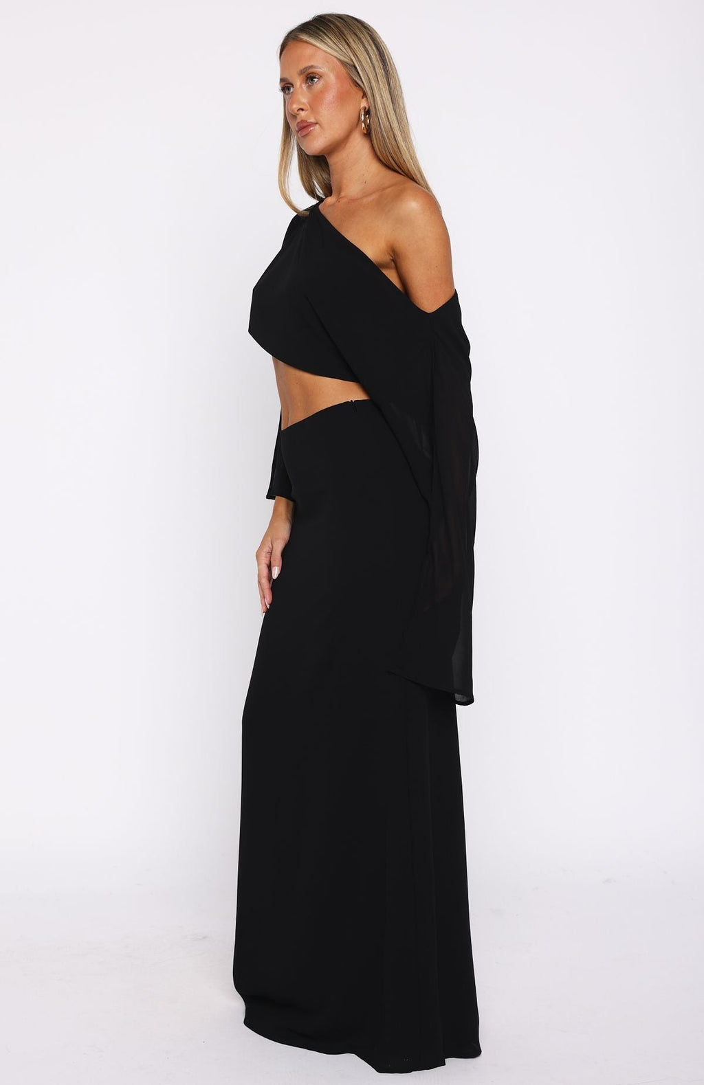 White Fox Our Love Maxi Skirt Black