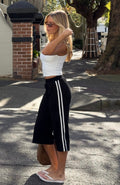 White Fox Stuck In A Daze Capri Track Pants Black
