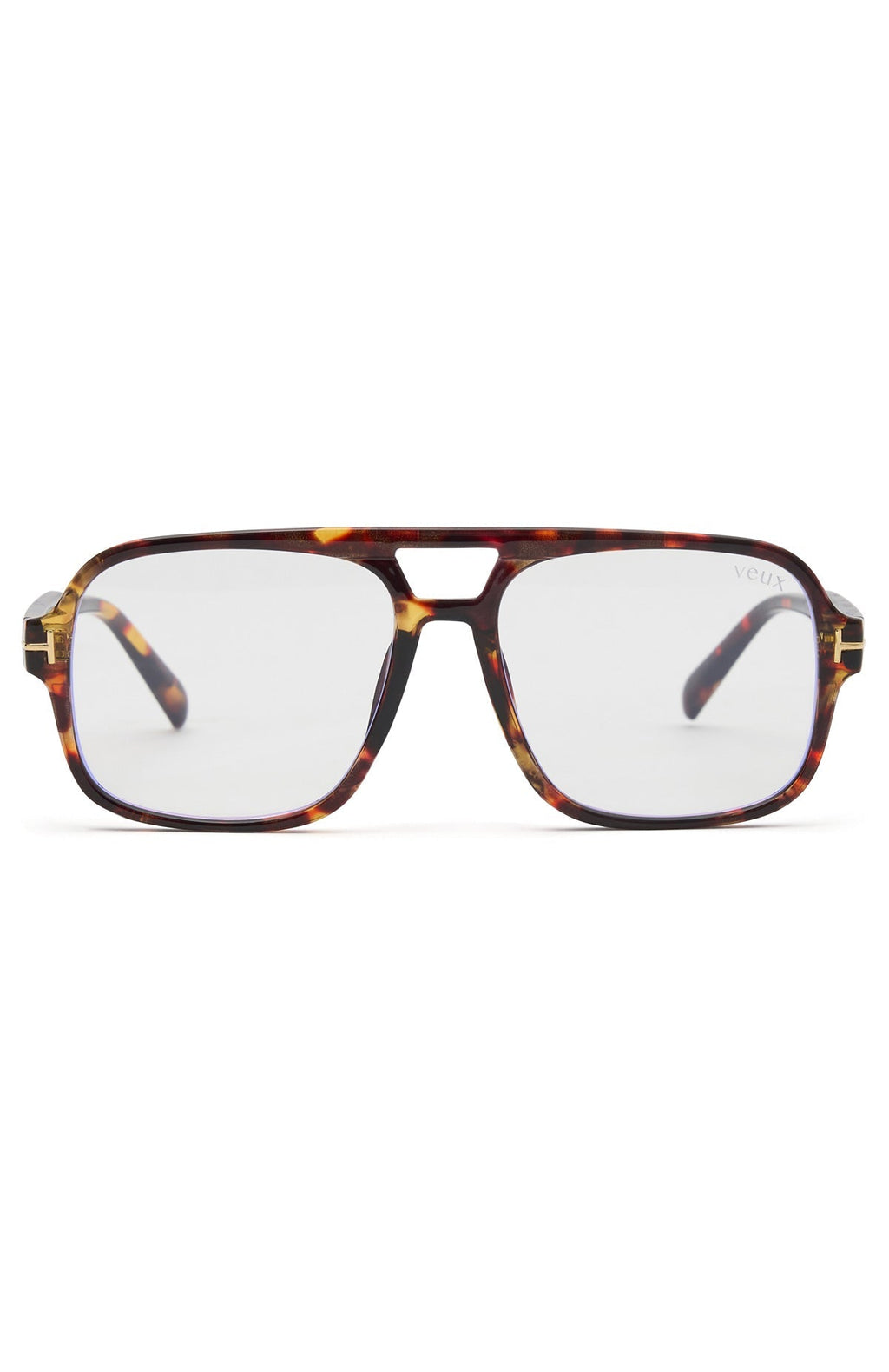 White Fox Jordan Blue Light Glasses Leopard/Clear