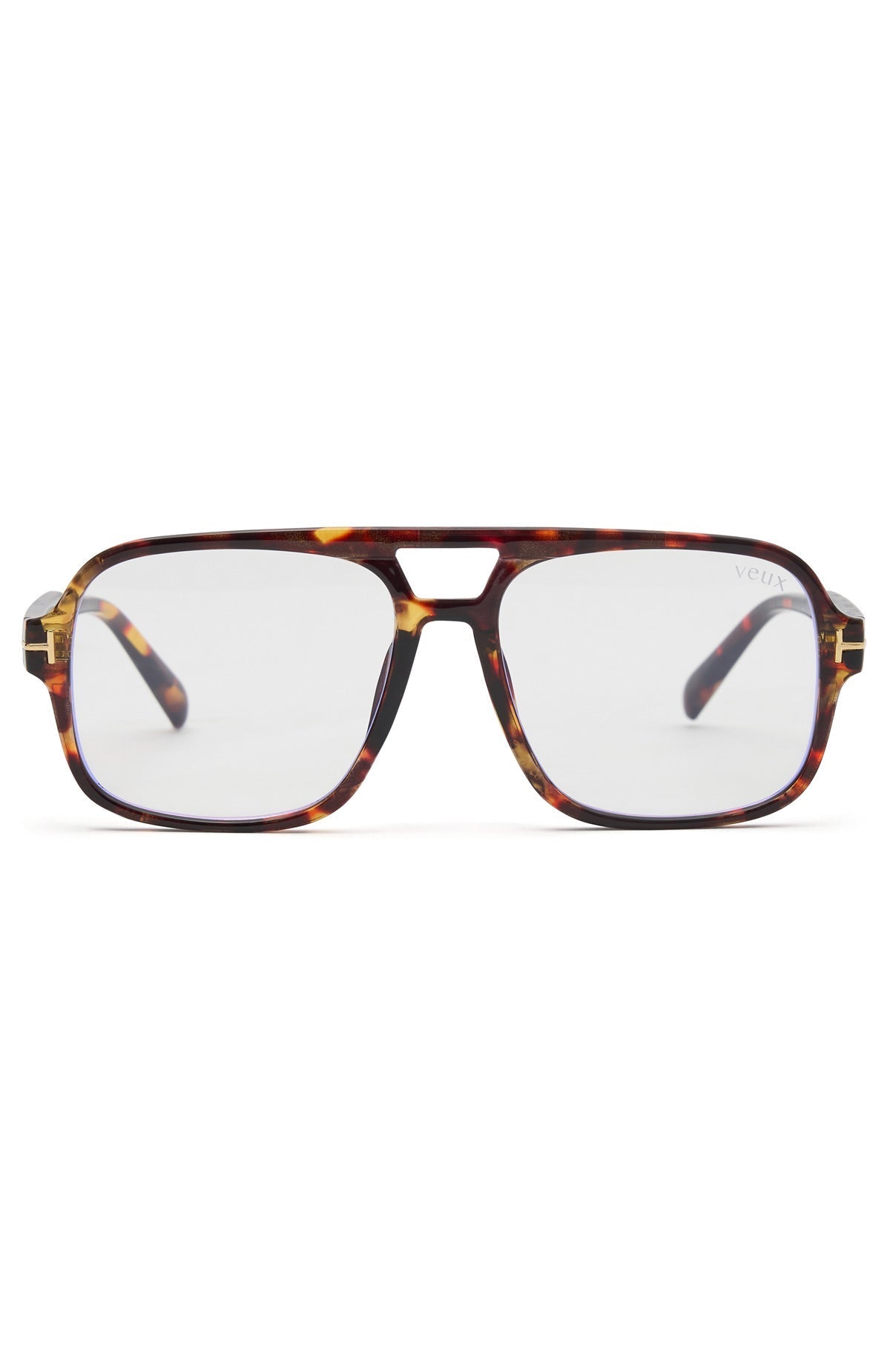 White Fox Jordan Blue Light Glasses Leopard/Clear