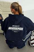 White Fox Studio 17 Spencer Oversized Hoodie Navy