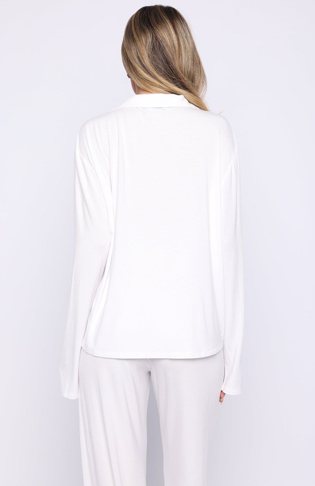White Fox Bridal Party Long Sleeve Pyjama Set Off White