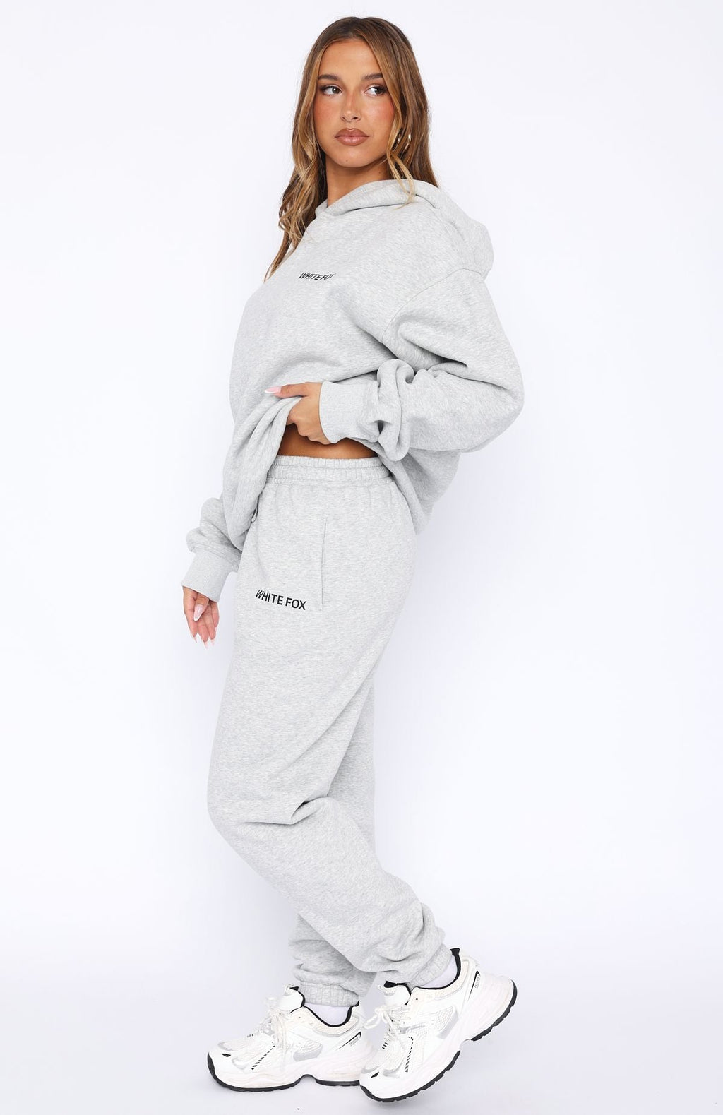 White Fox Core Classic Sweatpants Dark Grey Marle