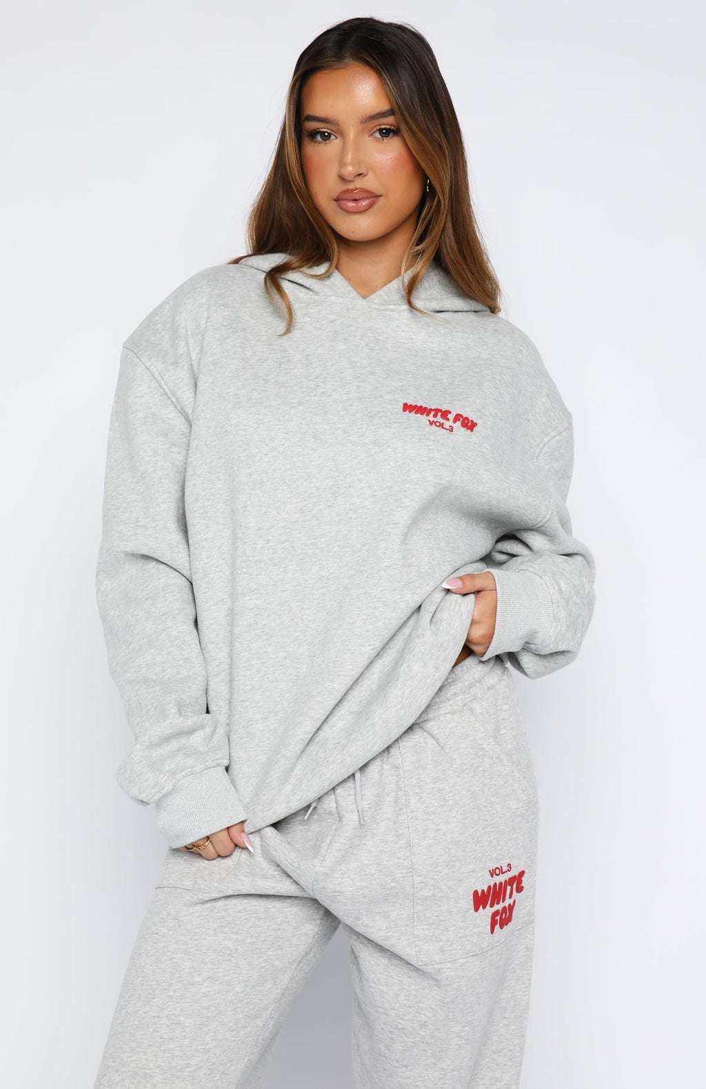 White Fox Offstage Hoodie Alloy Grey