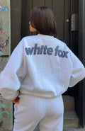 White Fox From The Archives Freya Oversized Sweater Grey Marle
