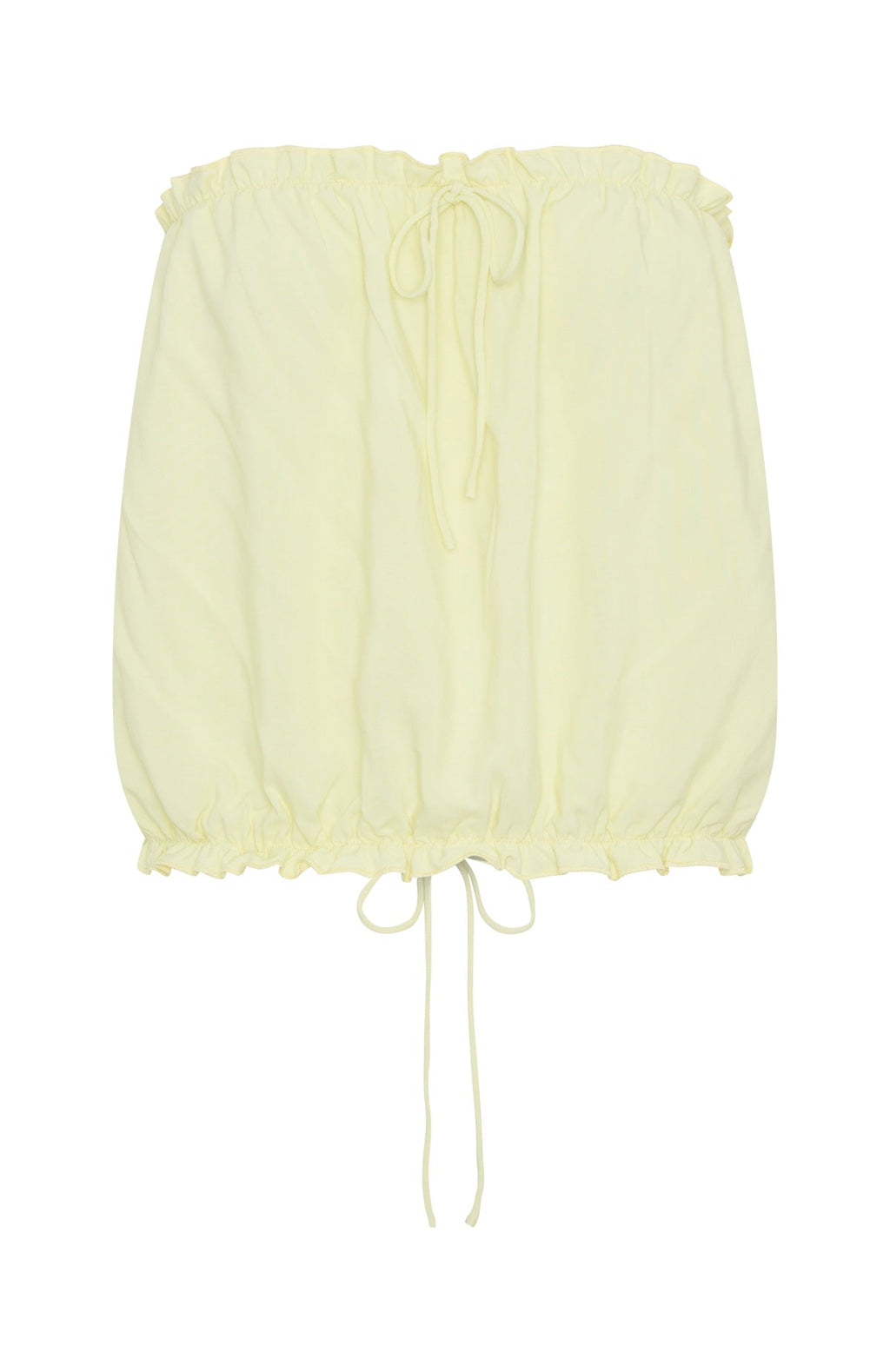 White Fox Golden Child Strapless Top Lemon