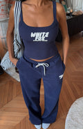 White Fox Club 14 Allie Singlet Top Navy