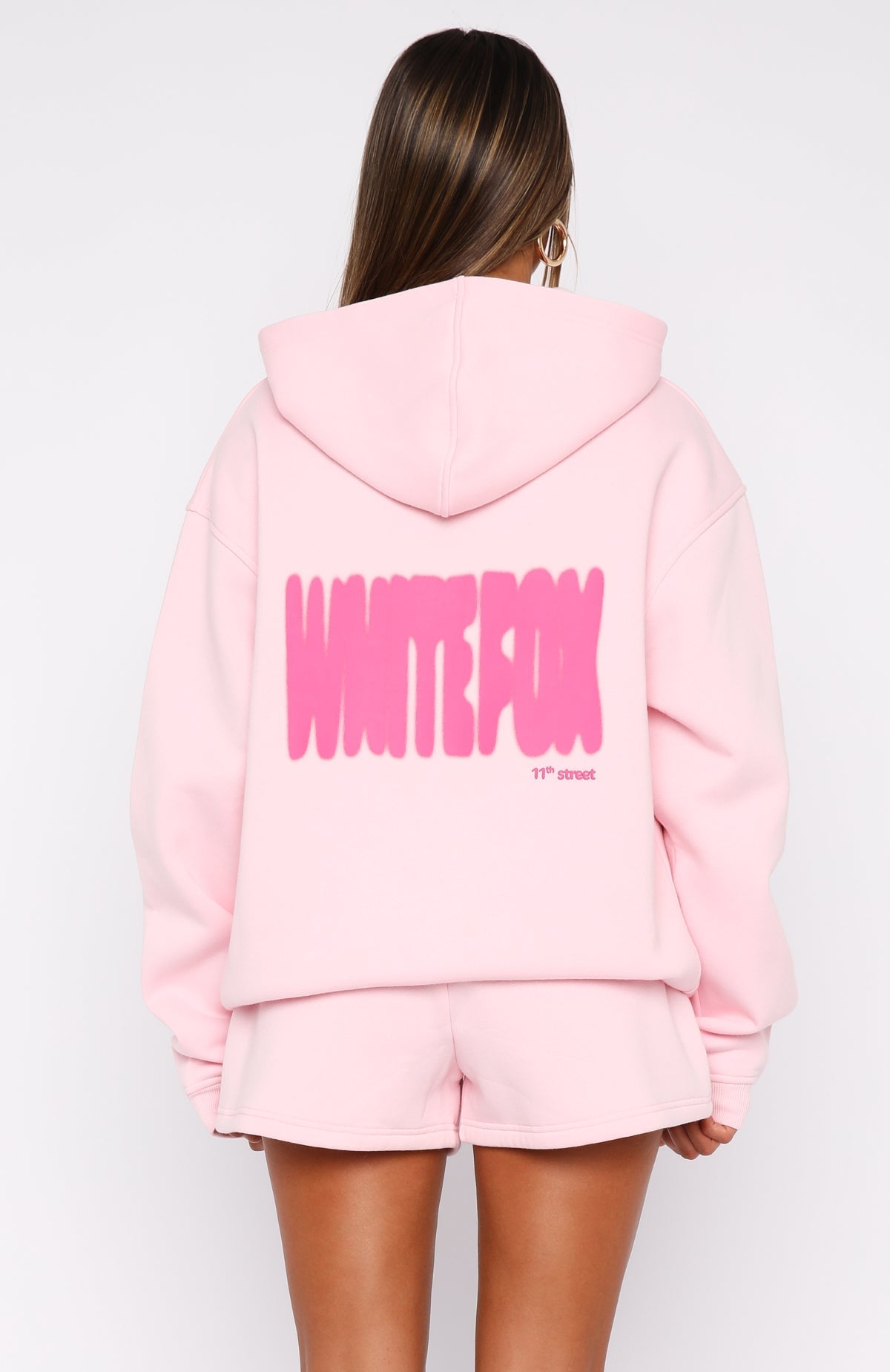 White Fox 11th Street New York Or Nowhere Oversized Hoodie Pink Sugar