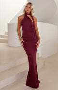 White Fox Sugar High Maxi Dress Burgundy