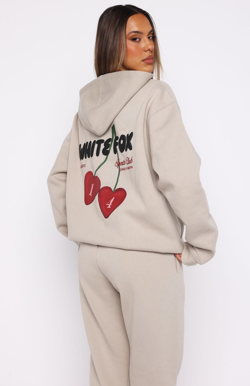 White Fox Club 14 Trinity Oversized Hoodie Moon