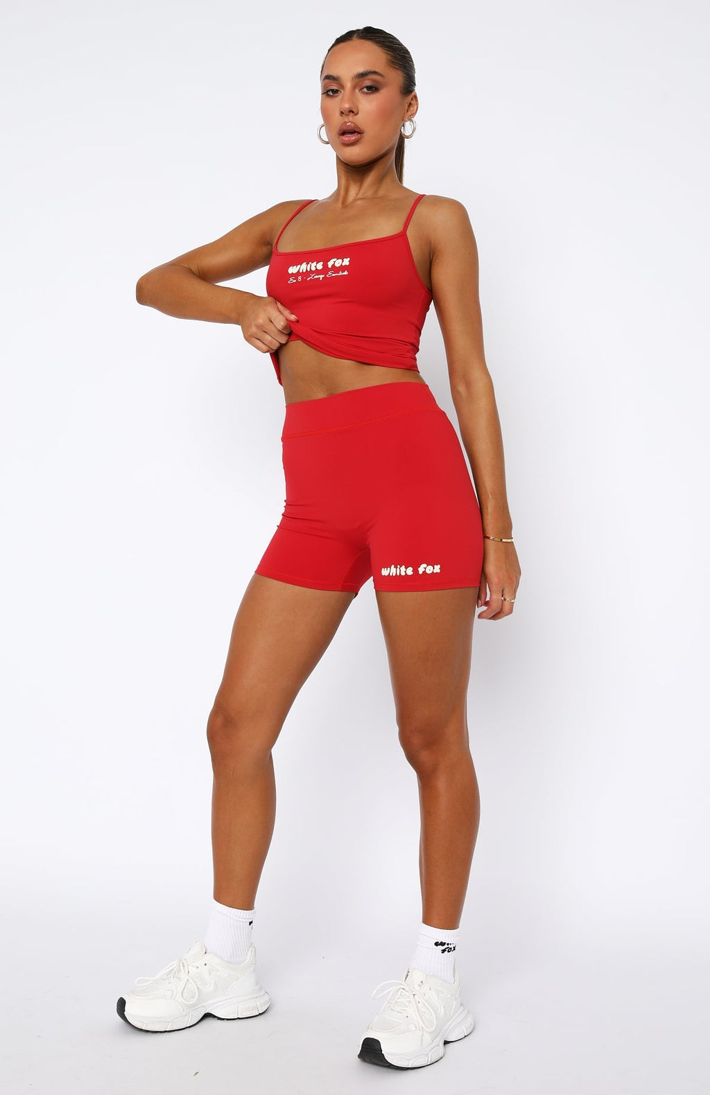White Fox Era 8 Singlet Salsa