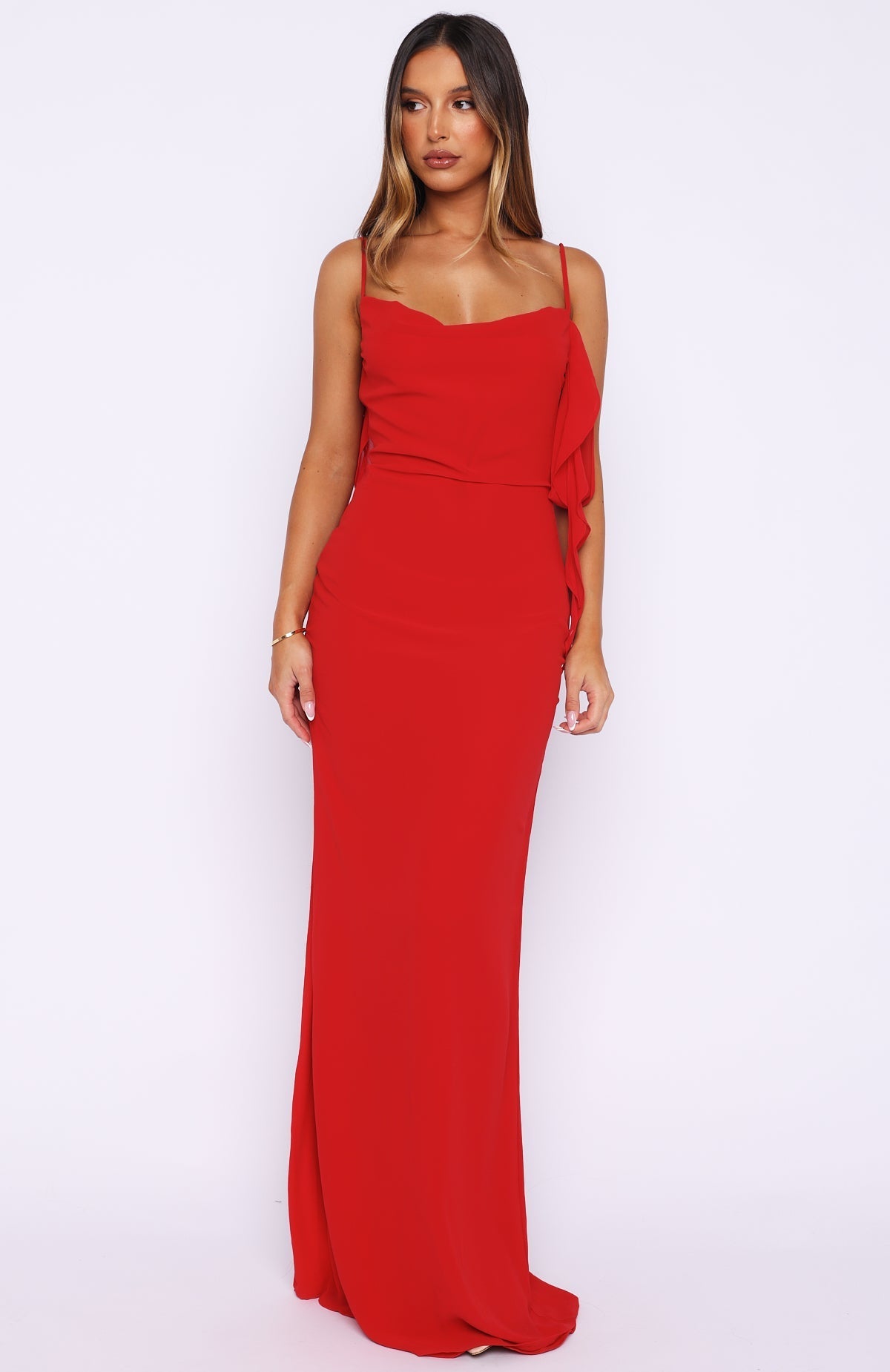 White Fox Love Blossoms Maxi Dress Red