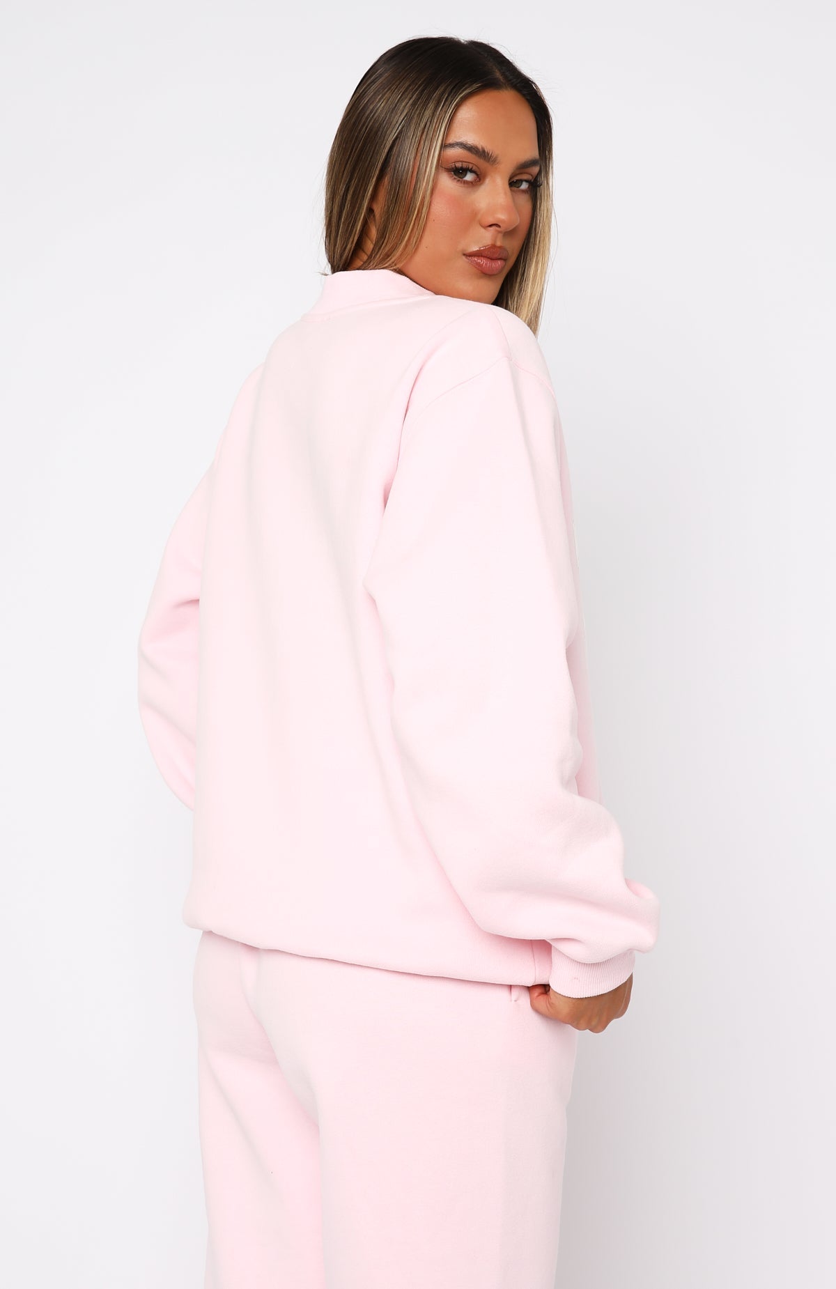 White Fox Decade Classics Varsity Oversized Sweater Posy