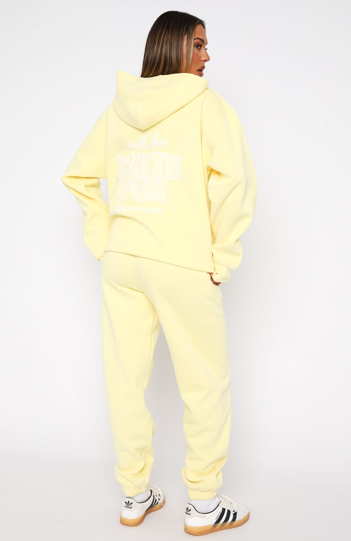White Fox With Love Always Sweatpants Lemon