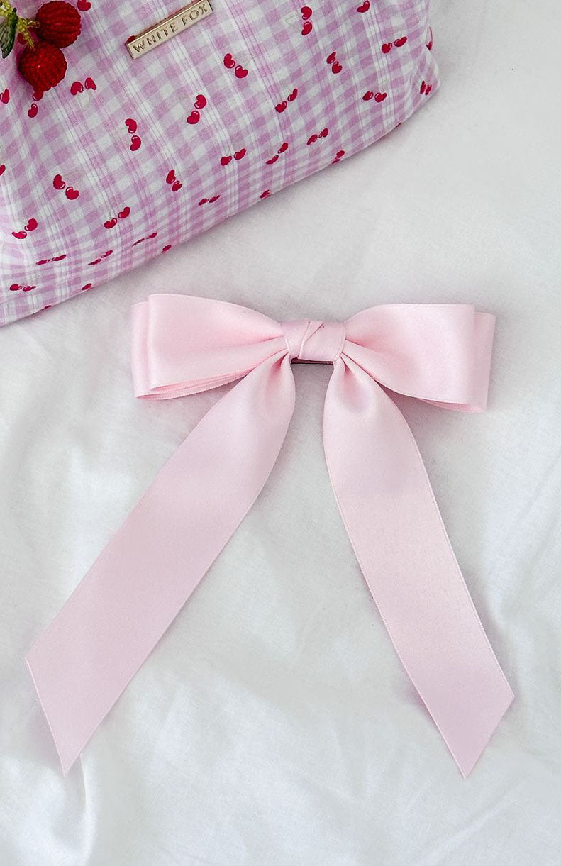 White Fox Sweet Serenity Bow Hair Clip Pink